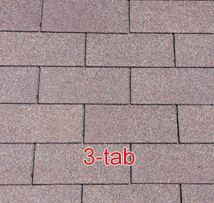 3-tab asphalt shingle